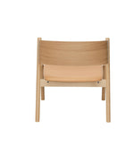 Oblique Lounge Chair | FSC® Certified Wood + Leather Seat | Various Wood Finishes + Colours.