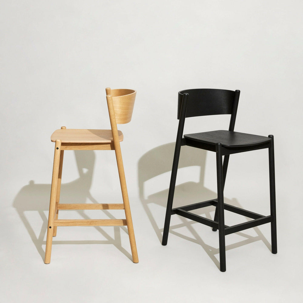 Oblique Bar Stool | FSC® Certified Wood | Various Wood Finishes.