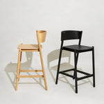 Oblique Bar Stool | FSC® Certified Wood | Various Wood Finishes.