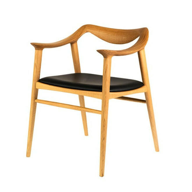 Bambi 57/3 | Dining Chair| Upholstered Leather Seat | Various Finishes + Colours.