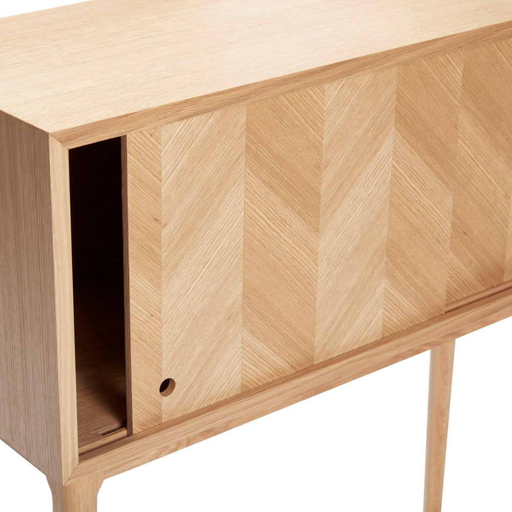 Herringbone Console Table | Sliding Doors | FSC® Certified Oak.