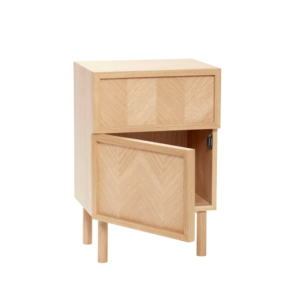 Herringbone Bedside Table | FSC® Certified Oak.