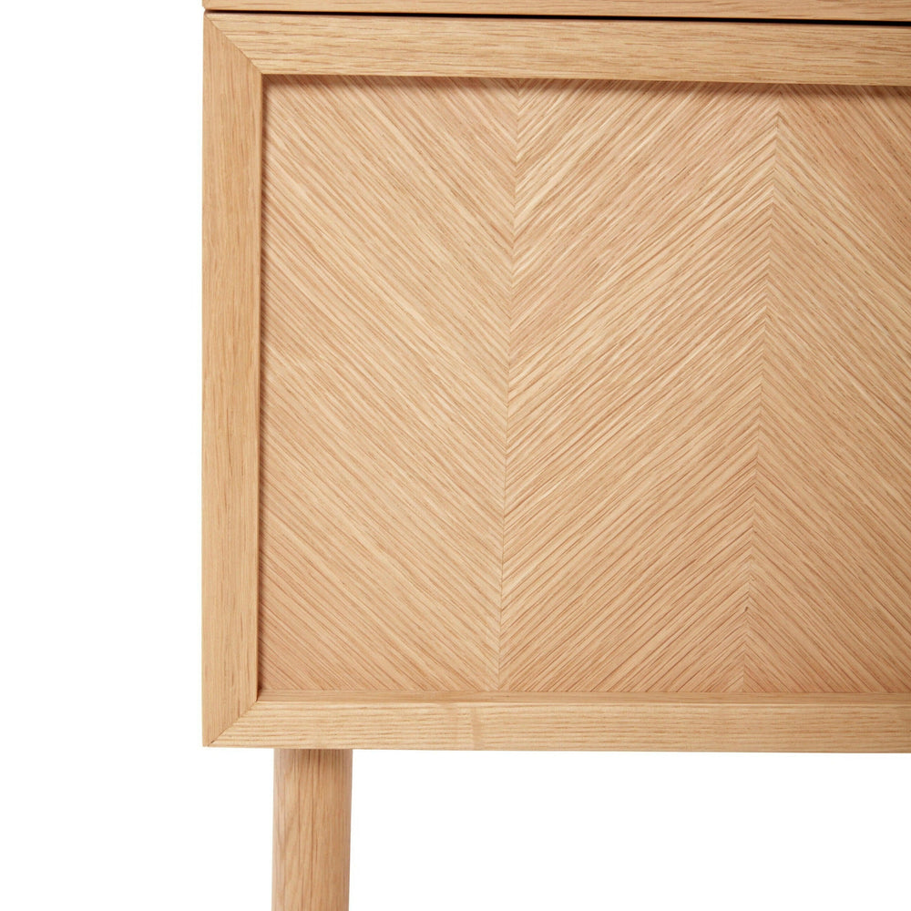 Herringbone Bedside Table | FSC® Certified Oak.