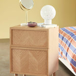 Herringbone Bedside Table | FSC® Certified Oak.