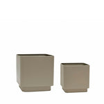 Cube Pots | Brown | Set of 2.