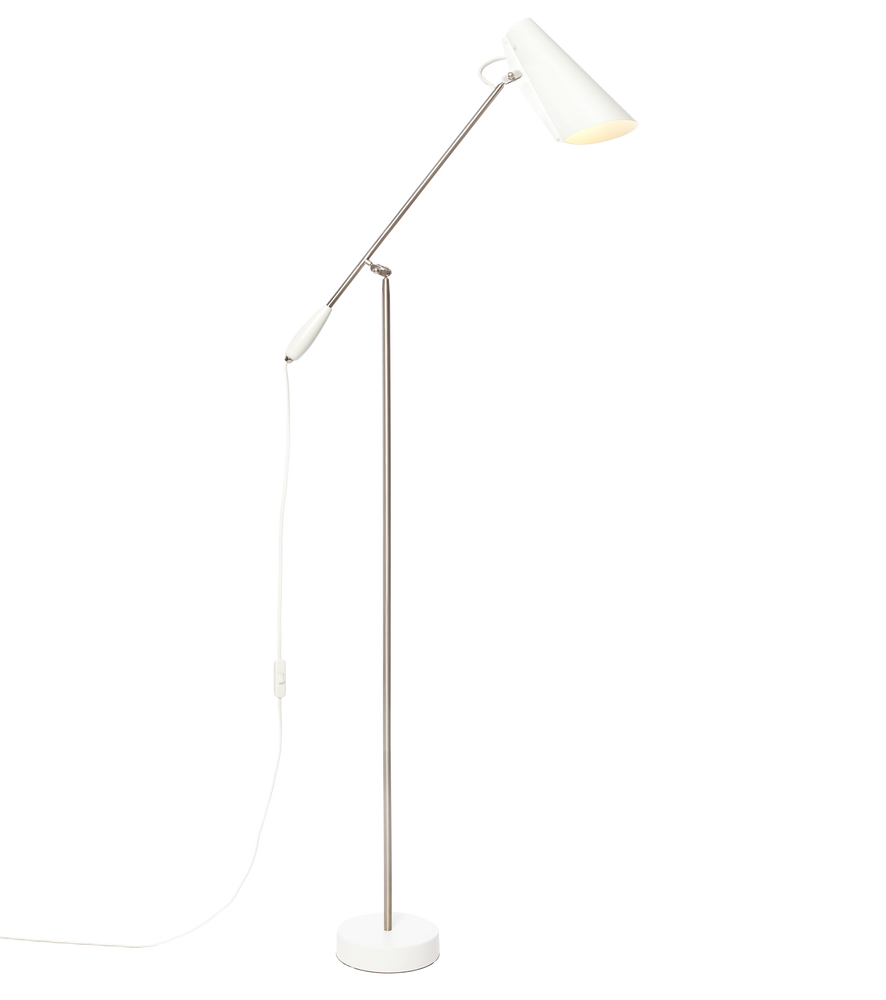 Birdy Floor Lamp White Steel Northern