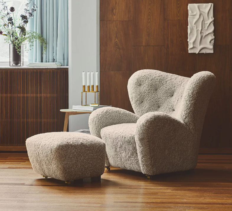 The Tired Man Ottoman | Sheepskin | Various Colours.