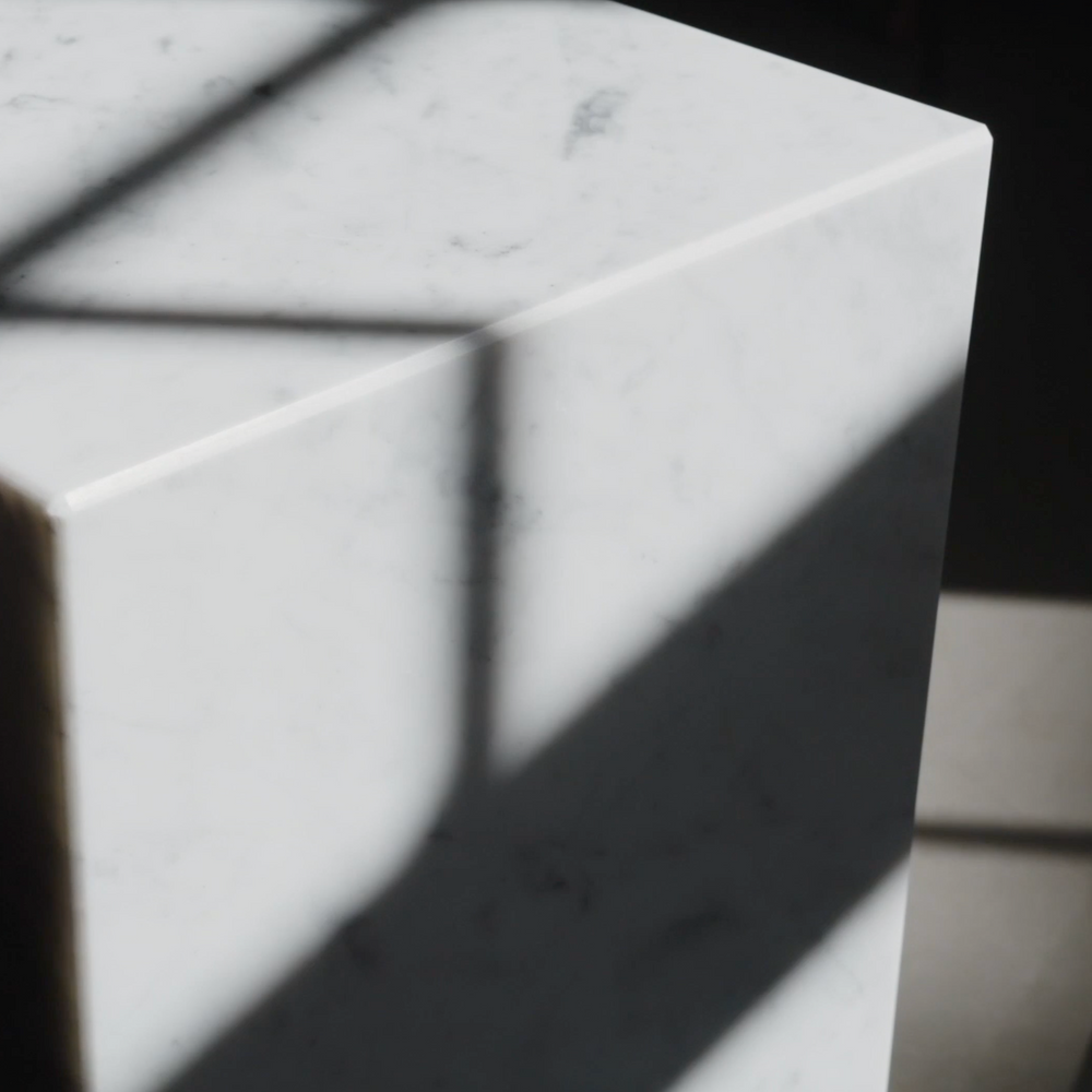 Plinth | White Marble Carrara | Multiple Sizes.