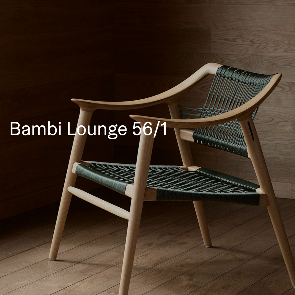 Bambi 56/1 | Lounge Chair | Paper Cord Seat | Various Finishes + Colours.