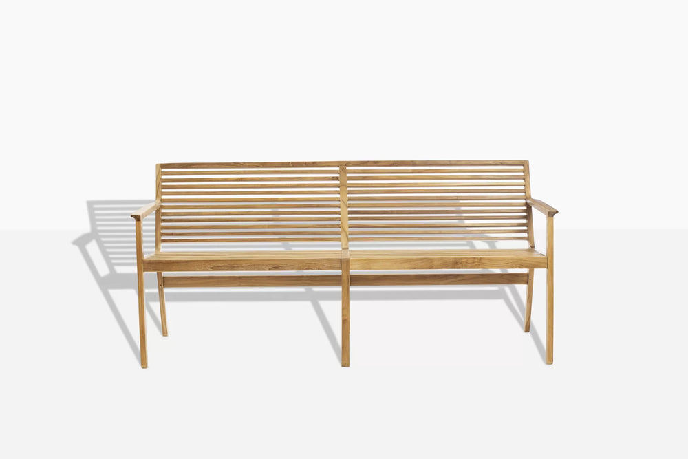 Rib | Outdoor Dining Bench with Backrest | Various Sizes