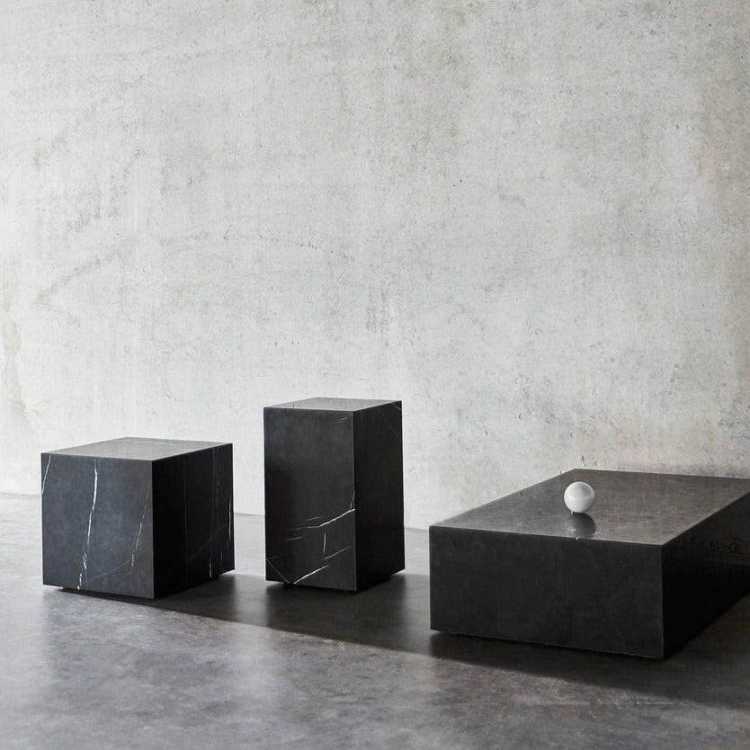 Plinth | Black Marble Marquina | Various Sizes.