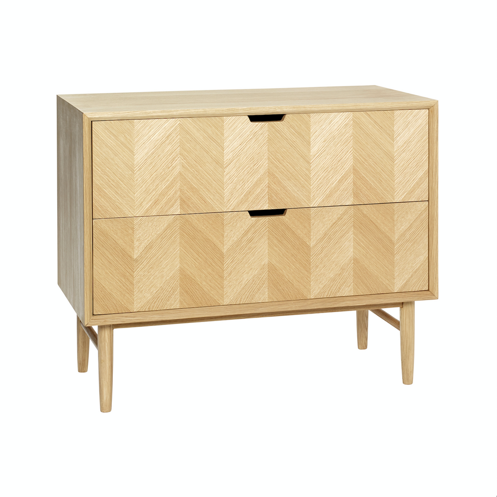 MAP STORES_ Herringbone Dresser Drawers | Oak_ HUBSCH_ .